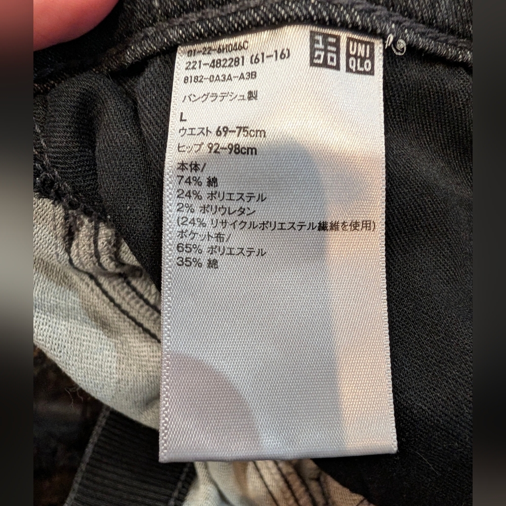 Uniqlo EZY Wide Straight Jeans (Grey, L) - Picture 6 of 7